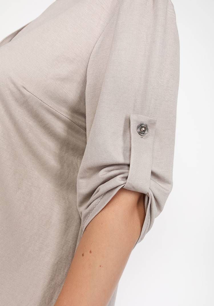 Платье-рубашка на пуговицах однотонное шир.  750, рис. 3