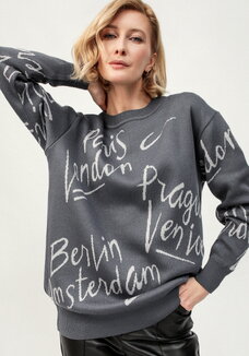 Туника с принтом леттеринг