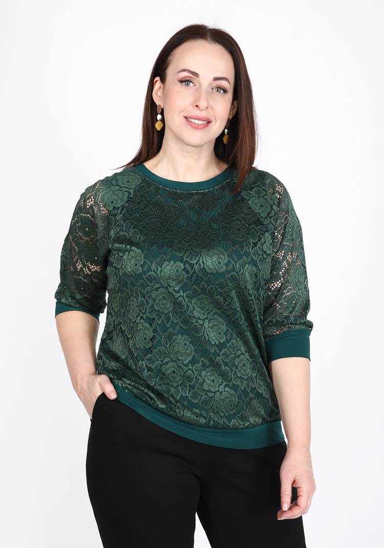 Блуза Элегантное кружево шир.  750, рис. 4