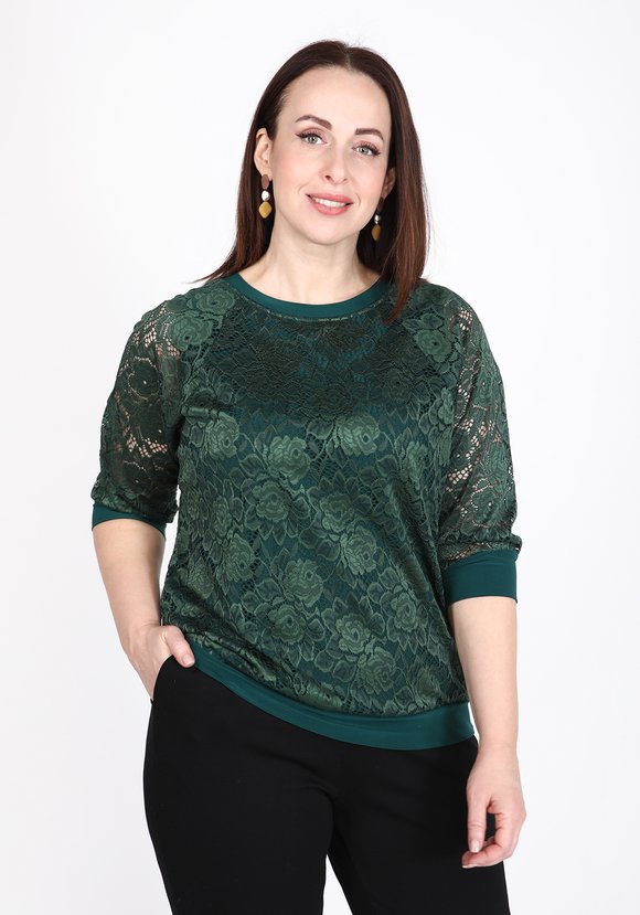 Блуза Элегантное кружево шир.  580, рис. 4