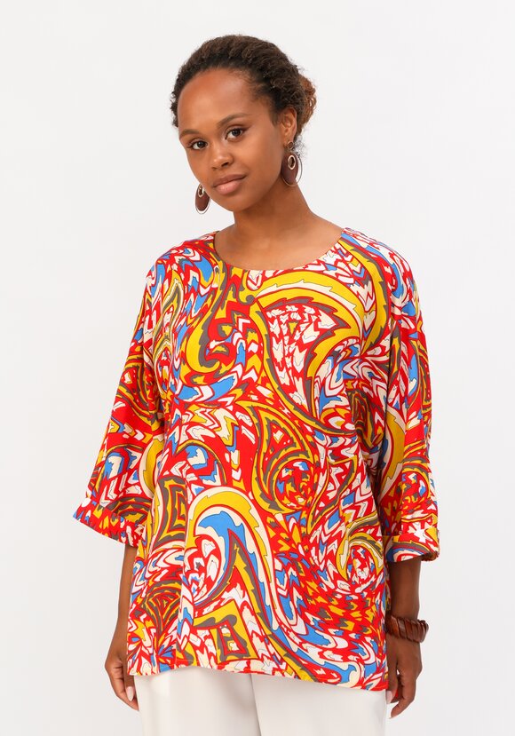 Блуза  с цельнокроеным рукавом шир.  580, рис. 12