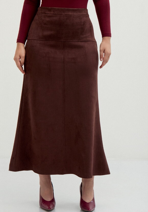 Юбка из экозамши на кокетке шир.  580, рис. 13