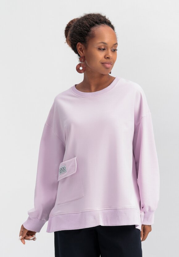 Свитшот свободного кроя с накладным карманом шир.  580, рис. 7