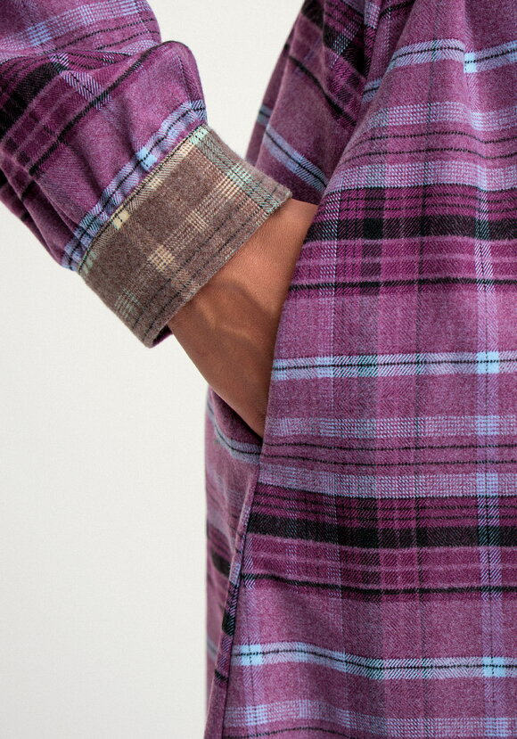 Платье-рубашка в клетку на пуговицах шир.  580, рис. 7
