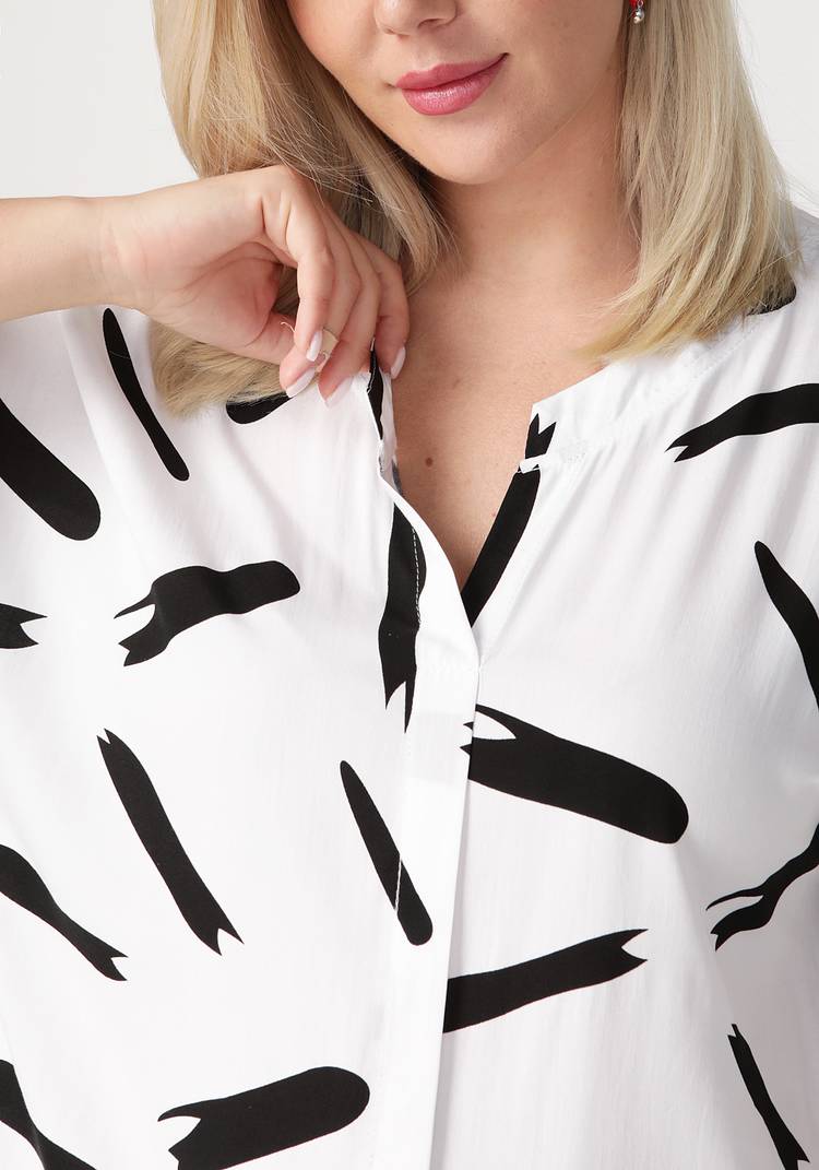 Блуза прямого кроя Приятные мгновения шир.  750, рис. 4