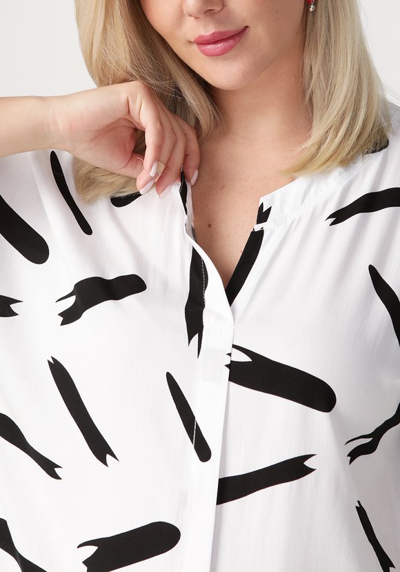 Блуза прямого кроя Приятные мгновения шир.  580, рис. 4