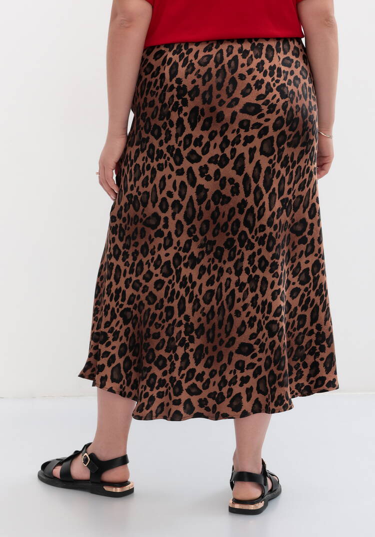 Юбка миди с леопардовым принтом шир.  750, рис. 3