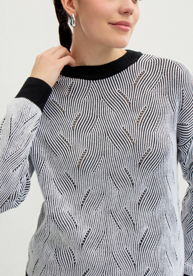 Джемпер с фактурным орнаментом шир.  750, рис. 5