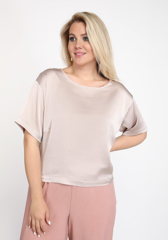 Блуза комфортного свободного кроя шир.  580, рис. 4