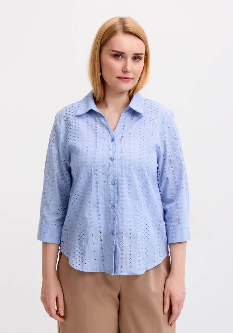 Блуза из шитья с рукавом 3/4 шир.  750, рис. 14