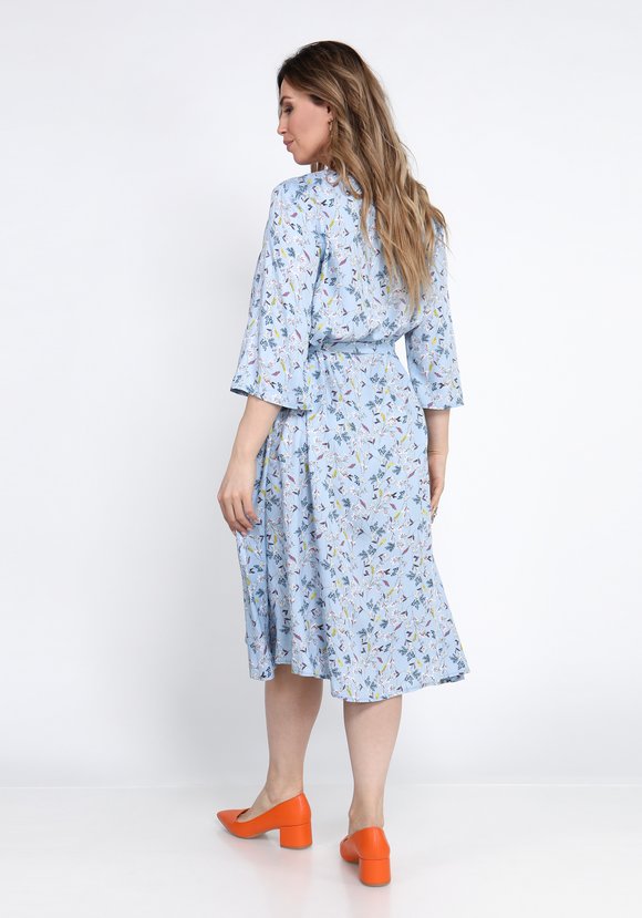 Платье с принтом мильфлер шир.  580, рис. 18