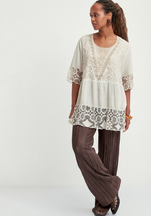 Туника ярусная кружевная шир.  580, рис. 2