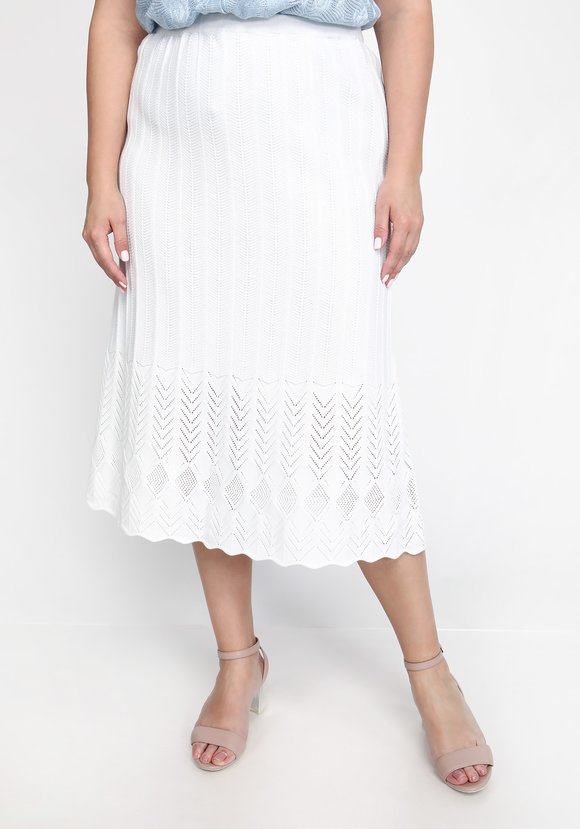 Юбка с ажуром по низу шир.  580, рис. 5