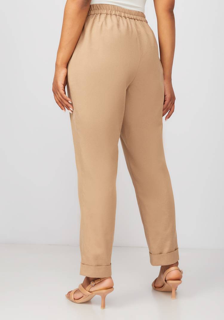 Брюки бананы льняные шир.  750, рис. 14