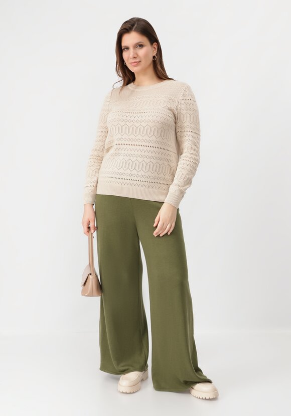 Джемпер с ажурным принтом шир.  580, рис. 2