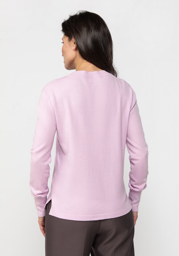 Джемпер с декором из жемчуга по горловине шир.  580, рис. 14