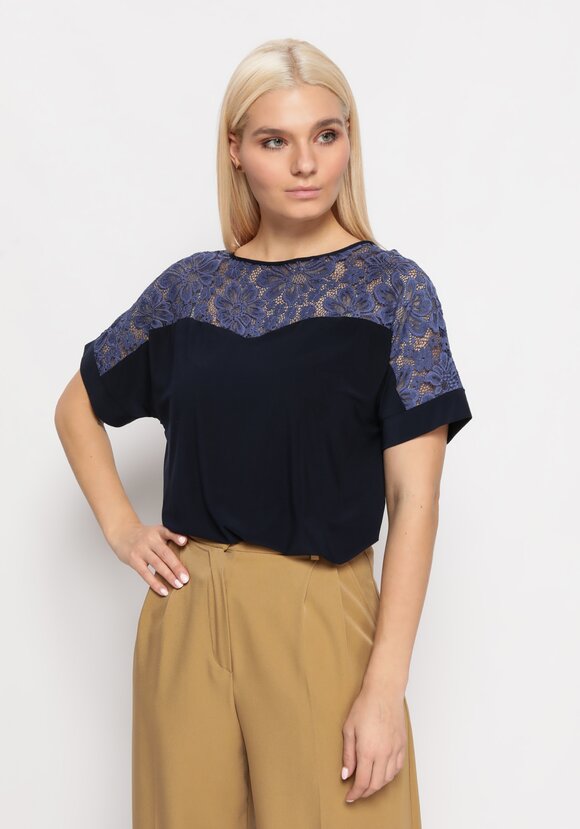 Блуза   с  кружевом шир.  580, рис. 1