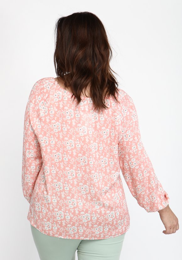 Блуза свободного кроя с набивным рисунком шир.  580, рис. 3