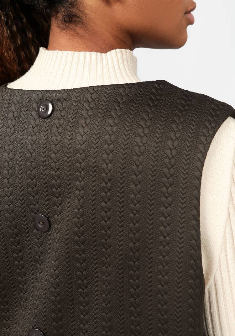 Жилет из фактурной трикотажной ткани шир.  750, рис. 12