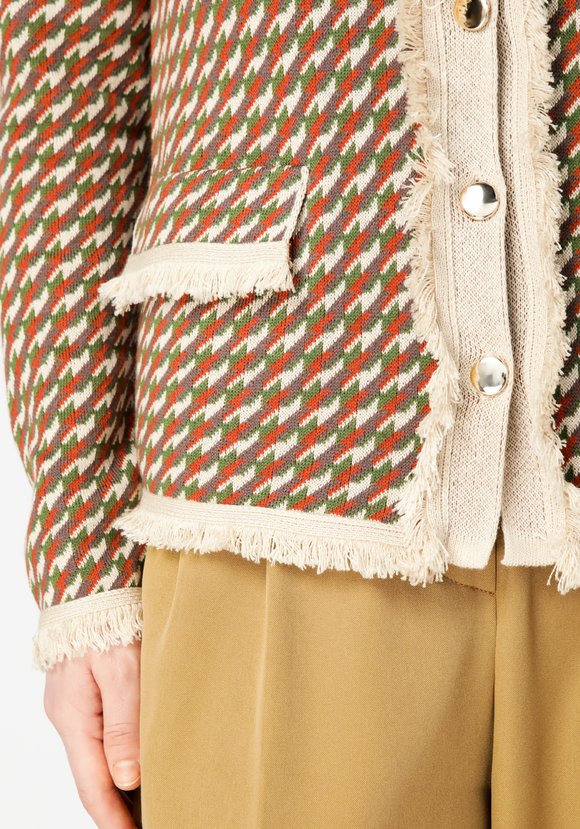 Пиджак женский с отделкой из бахромы шир.  580, рис. 7