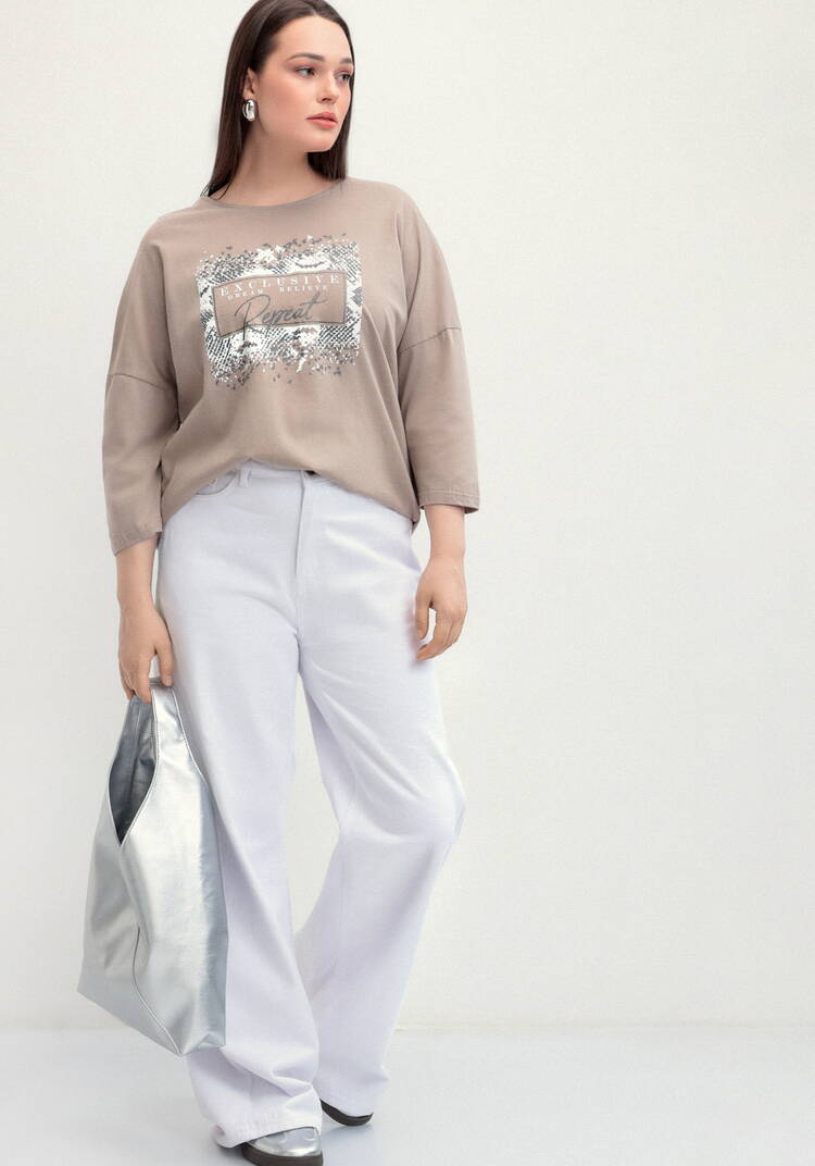 Туника с принтом на груди шир.  750, рис. 19