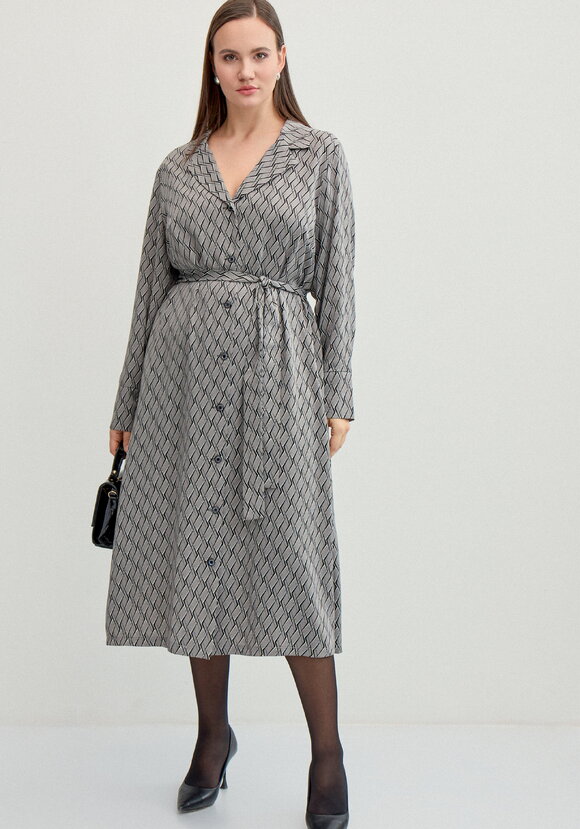 Платье рубашка с отложным воротником шир.  580, рис. 9