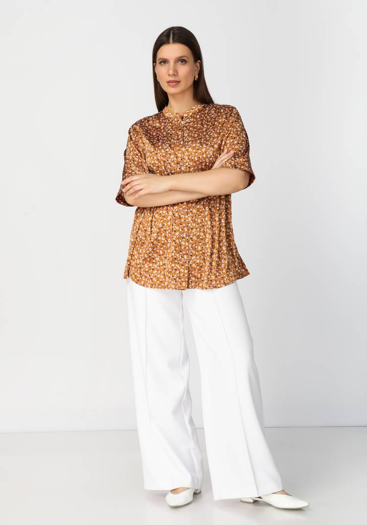 Блуза однобортная с коротким рукавом шир.  750, рис. 2