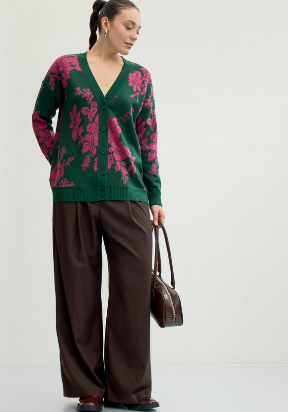 Кардиган с нежным цветочным принтом шир.  580, рис. 2