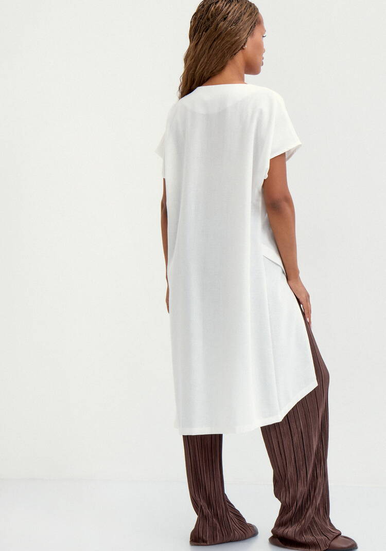 Туника изo льна с ассиметричным кроем шир.  750, рис. 11