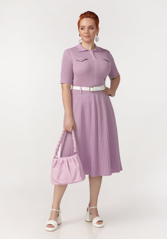 Платье с поясом в комплекте шир.  580, рис. 1