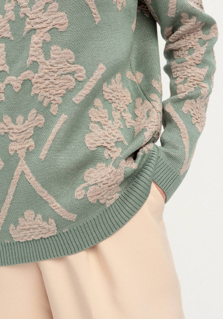 Джемпер с геральдическим орнаментом шир.  750, рис. 20