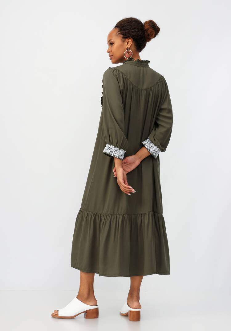 Платье с кружевом и ярусом по низу шир.  750, рис. 3