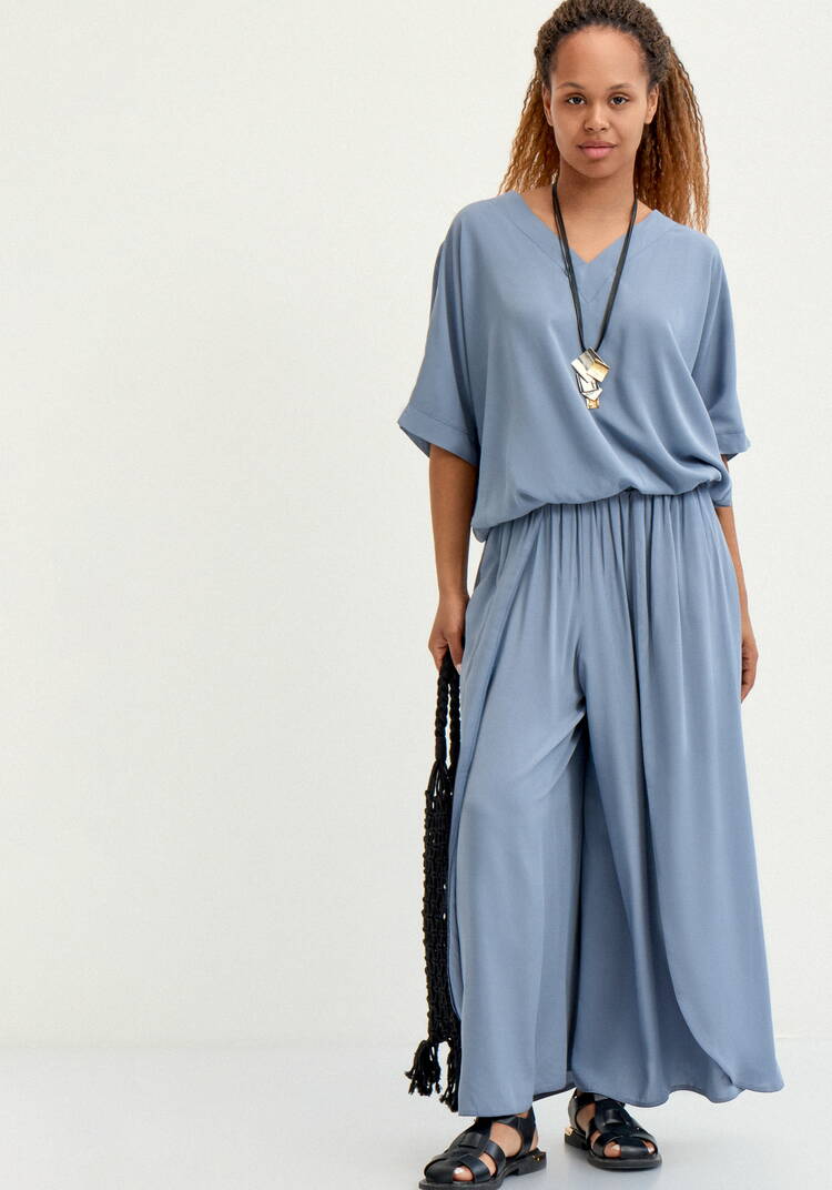 Блуза с кулоном свободного кроя шир.  750, рис. 16