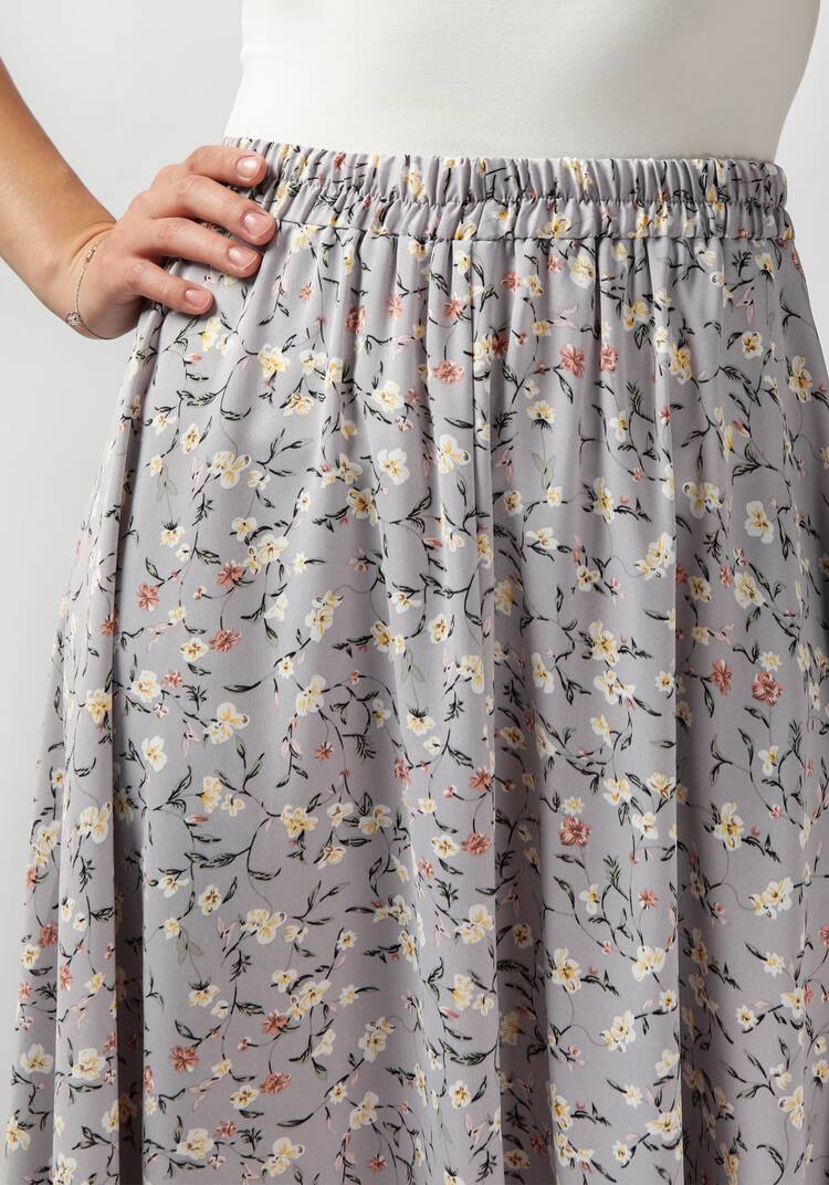 Комплект: блузат+юбка c цветочным принтом шир.  750, рис. 21