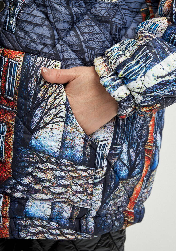 Куртка с принтом Городской пейзаж шир.  750, рис. 6