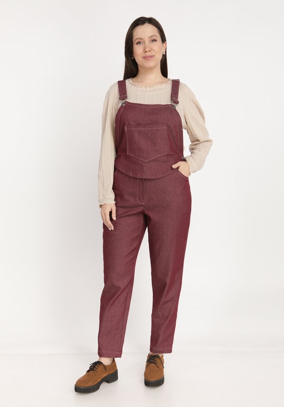 Комбинезон-трансформер джинсовый с карманами шир.  580, рис. 1