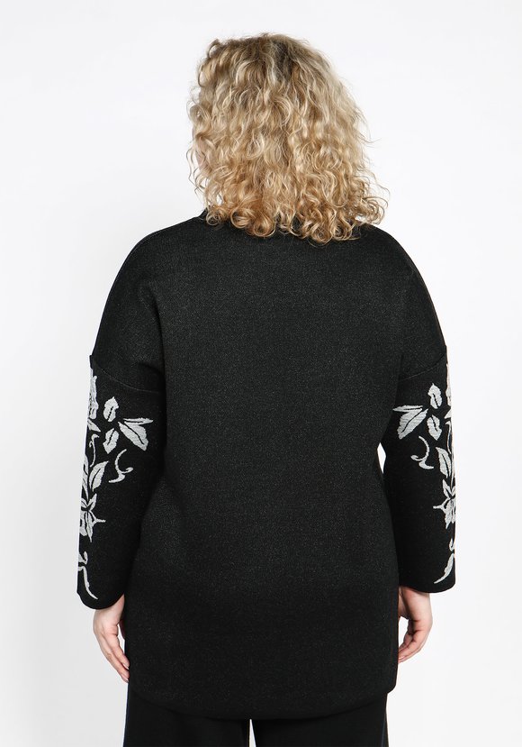 Кардиган с цветочным принтом на пуговицах шир.  580, рис. 7