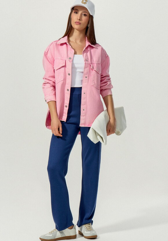 Брюки прямого кроя на широкой резинке шир.  580, рис. 3