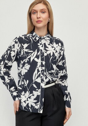 Блуза контрастными лампасами Катрин