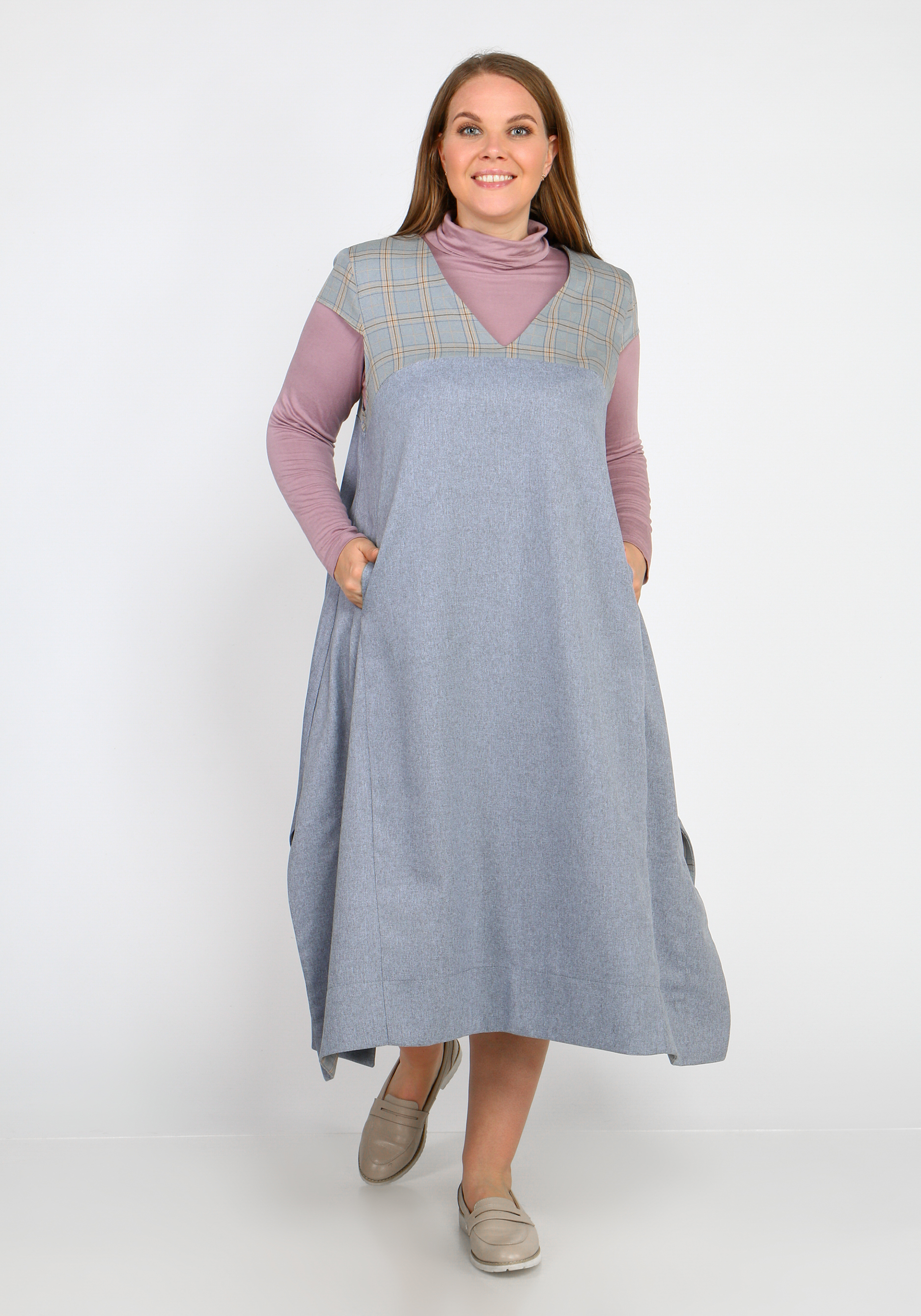 

Сарафан в стиле бохо, Синий