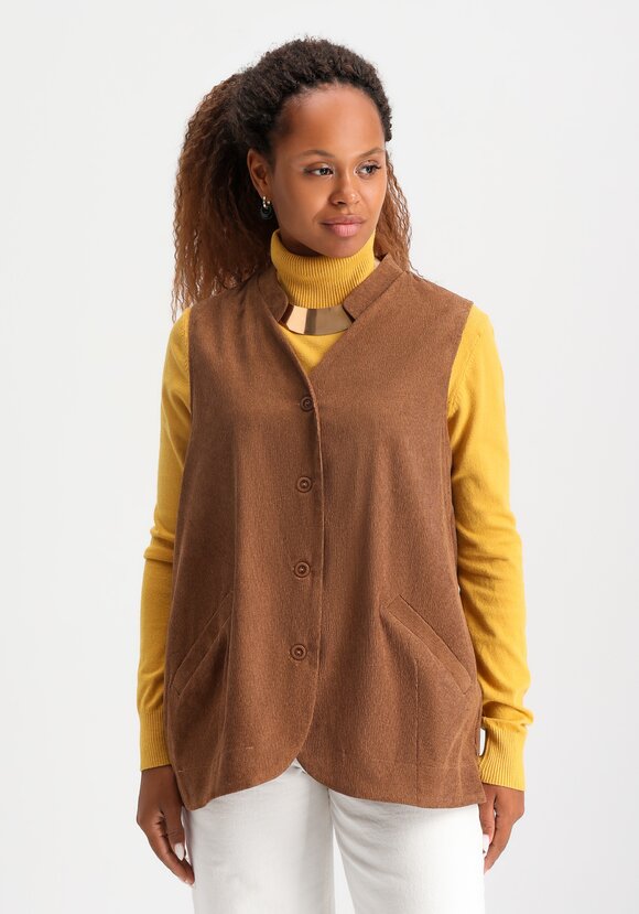 Жилет из вельвета с карманами шир.  580, рис. 12