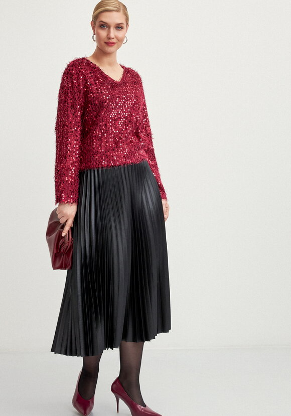 Джемпер с объемным ворсом и паетками шир.  580, рис. 2