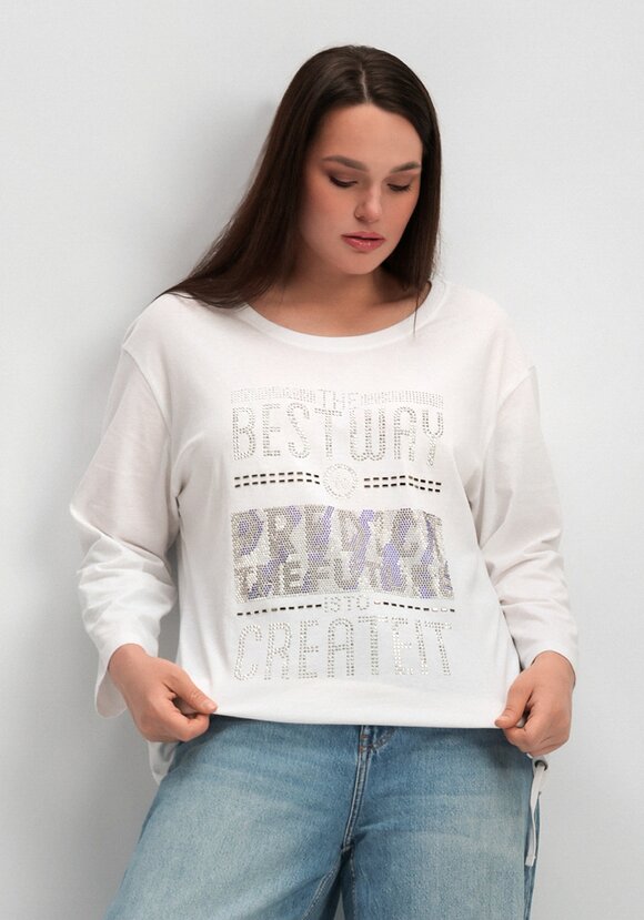 Лонгслив с декором из страз шир.  580, рис. 1