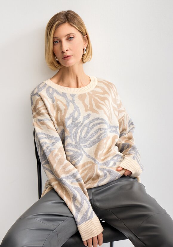 Джемпер с растительным принтом и манжетами шир.  580, рис. 19