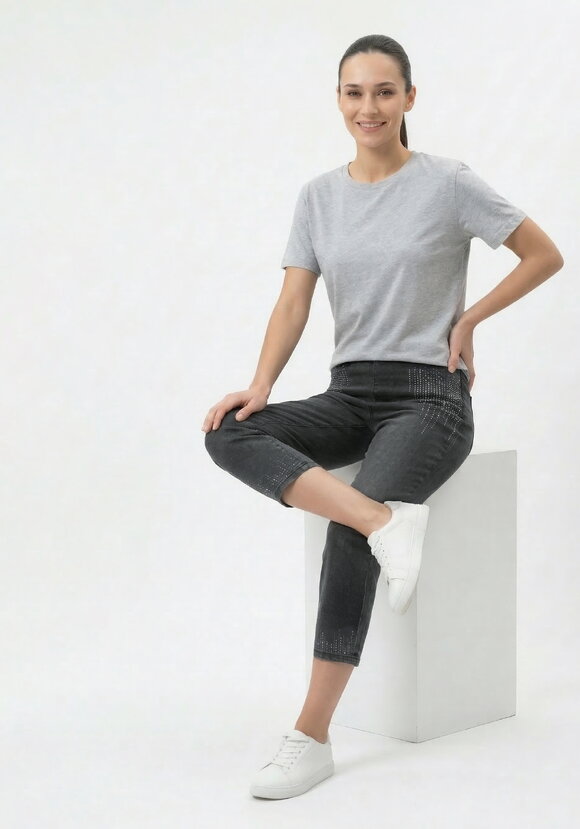 Брюки 7/8 со стразами шир.  580, рис. 13