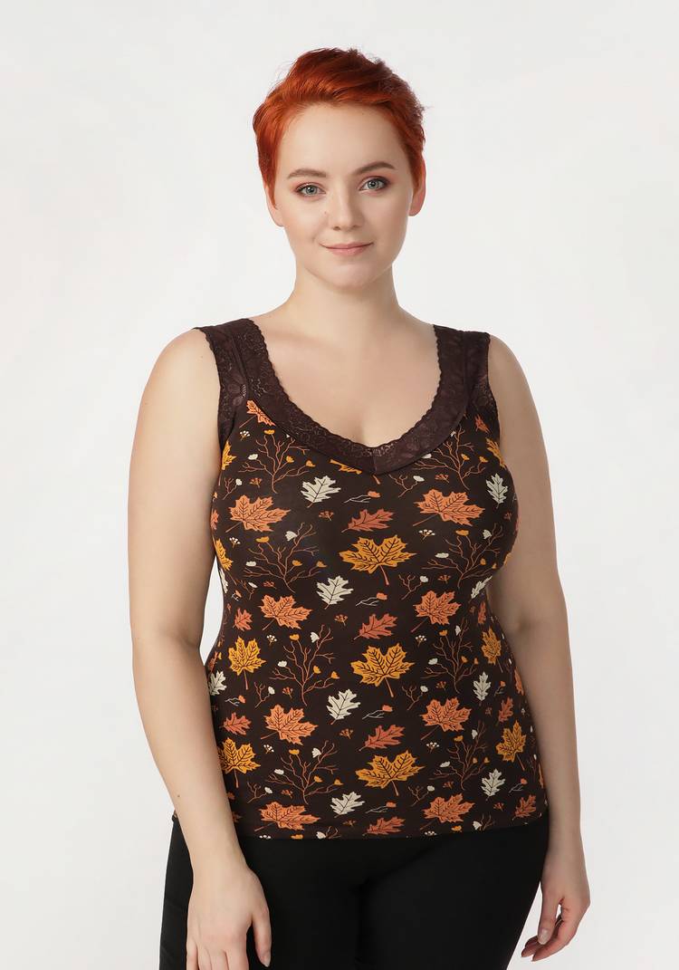 Майка из хлопка с кружевом Аэлита шир.  750, рис. 4