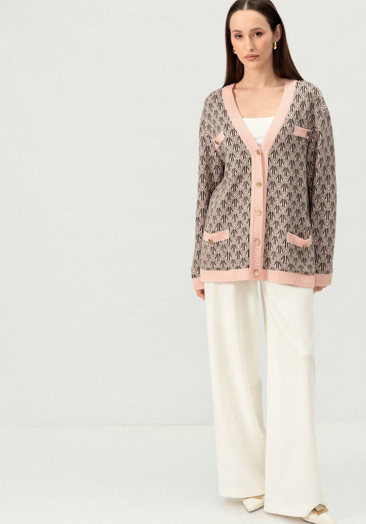Кардиган удлиненный с графичным орнаментом шир.  750, рис. 14