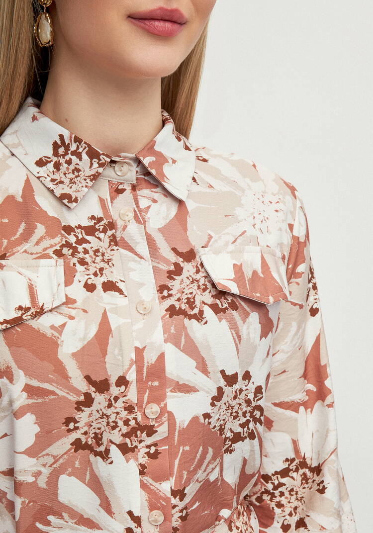 Платье-рубашка с принтом на поясе Вивьен шир.  750, рис. 4