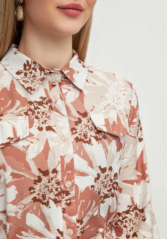 Платье-рубашка с принтом на поясе Вивьен шир.  580, рис. 4
