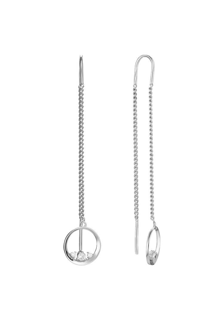 Серьги серебряные Неотразимая красота шир.  750, рис. 1